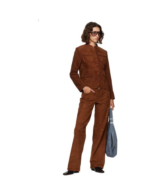 Rag & Bone Brown Cam Suede Pants