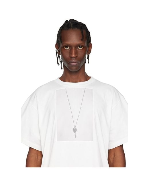 MM6 by Maison Margiela Metallic Numerical Key Ear Cuff for men