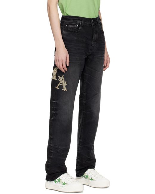 Amiri Black Baroque Jeans for men