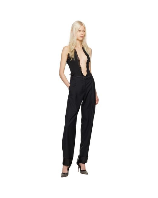 Christopher Esber Black Pegged Trousers
