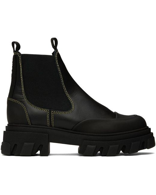 ganni cleated chelsea boots