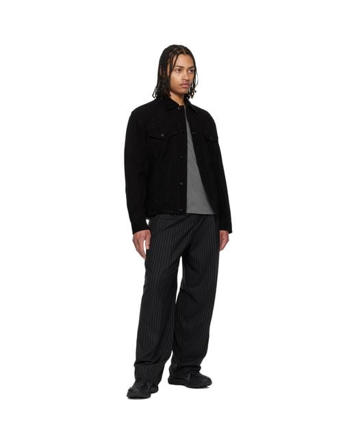 Boss Black Goatskin Suede Jacket for men