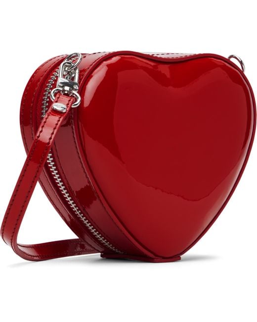 メンズ Vivienne Westwood レッド ミニ Heart クロスボディバッグ Red