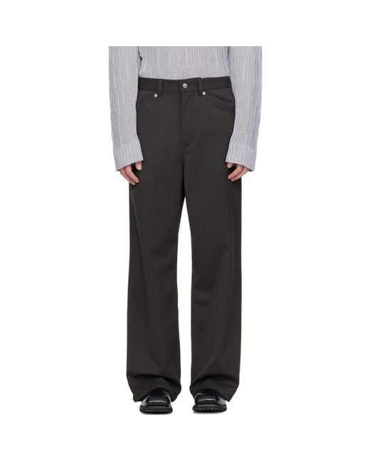 Hope Black Loose-Fit Stellar Trousers for men