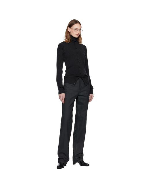 Lemaire Black Buttoned Fitted Cardigan