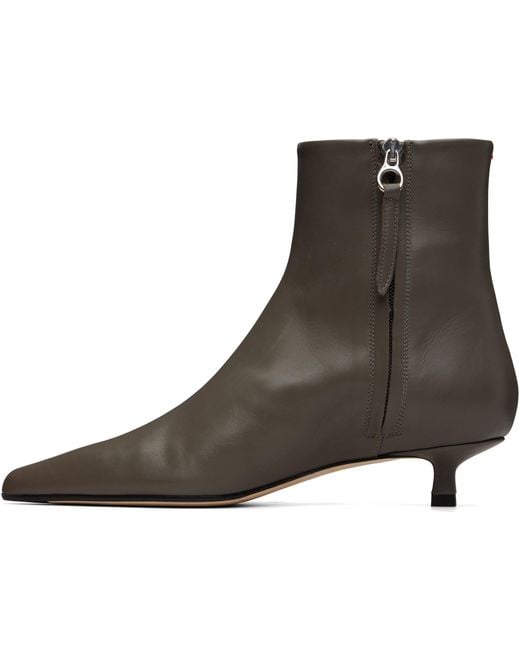 Aeyde Brown Sofie Leather Ankle Boots