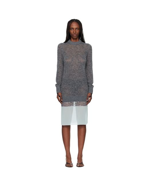 Coperni Black Multi-Layer Pullover Midi Dress