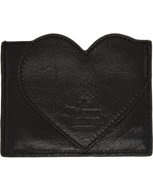 Vivienne Westwood Black Heart Card Holder for men