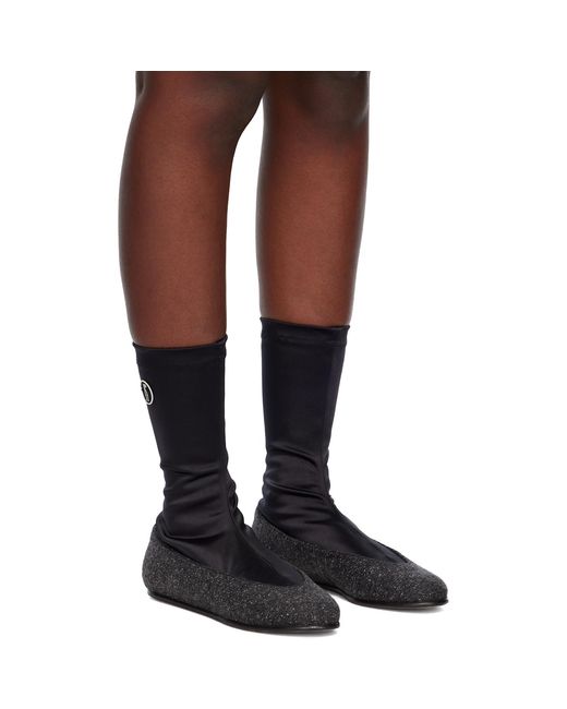 Kiko Kostadinov Black Proxima Low Ballerina Boots