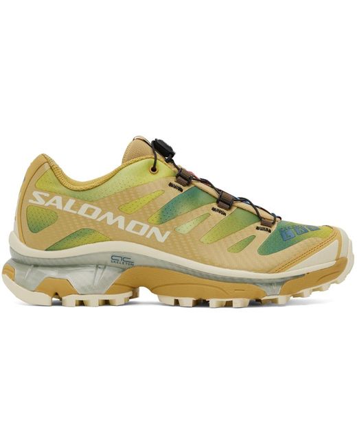 Salomon Black Green & Yellow Xt-4 Og Aurora Borealis Sneakers for men