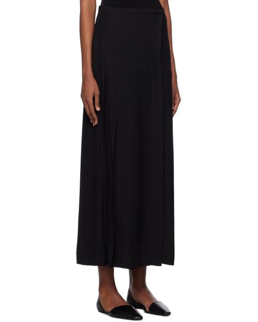 Totême  Toteme Black Pleated Maxi Skirt
