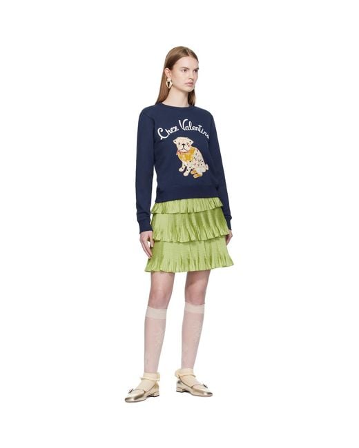Valentino Blue 'Le Chien De La Maison' Sweatshirt