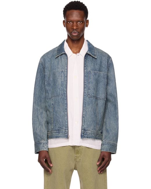 Rag & Bone Blue Simon Garage Denim Jacket for men