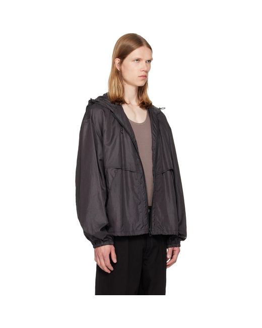 Lemaire Gray Windbreaker Jacket for men