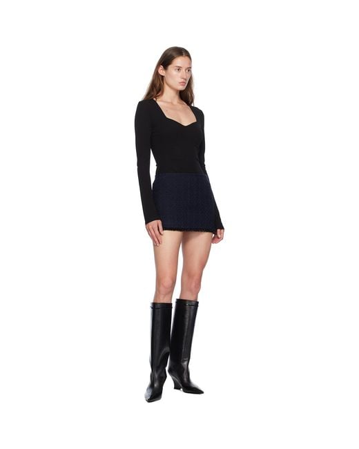 Givenchy Black Fringe Miniskirt