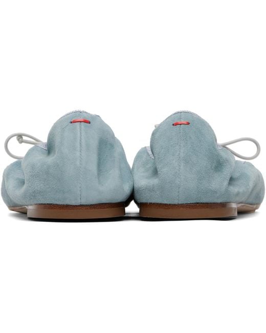 Aeyde Blue Tibi Suede Ballerina Flats