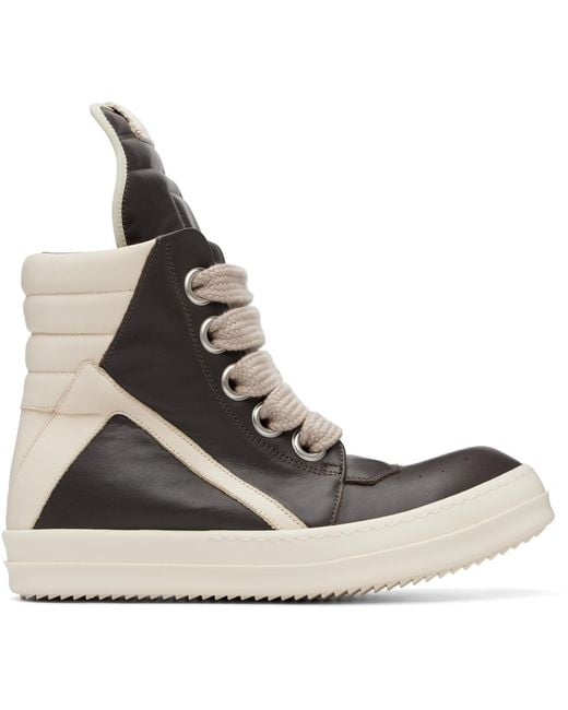 Rick Owens Brown Tower Jumbolaced Geobasket Sneakers for men
