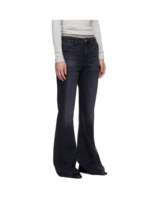 Citizens of Humanity Black Lilah Flare Welt Pocket Jeans
