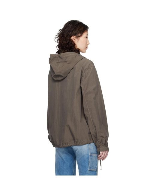 Maison Margiela Brown Taupe Cotton Caban Anorak