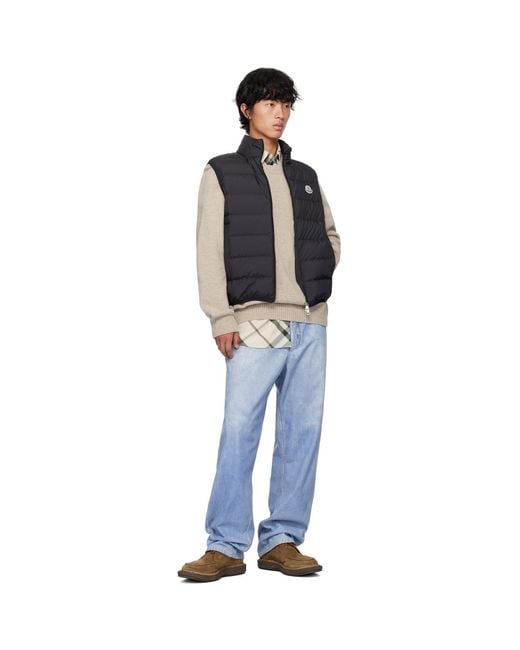 Moncler Black Contrin Down Vest for men