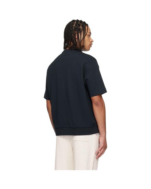 Boss Black Peached Cotton Blend T-Shirt for men