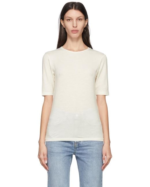 Totême Off- Wool T-shirt | Lyst Canada