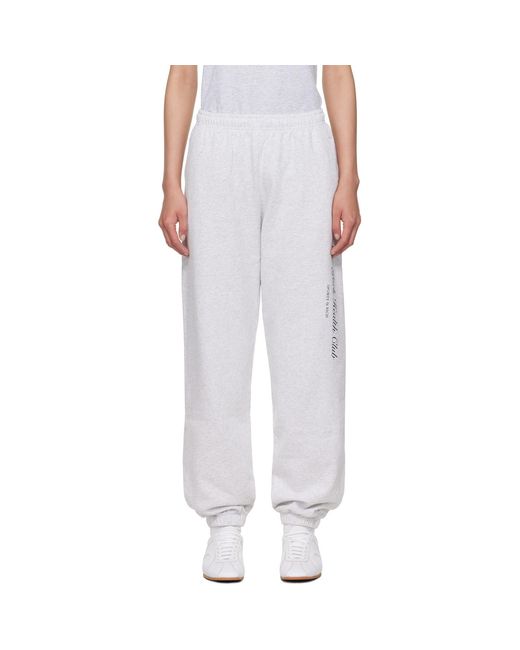 Sporty & Rich White 'Ny Health Club' Sweatpants