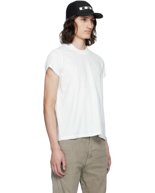 Rick Owens White Small Level T-Shirt for men
