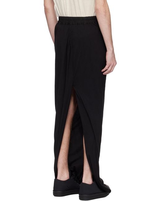 Rick Owens Black Hollywood Pull On Pillar Skirt for men
