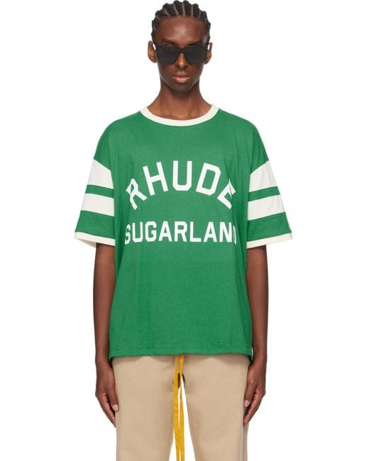 Rhude Green 'sugarland' T-shirt for men