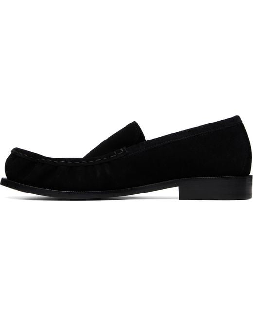 Dries Van Noten Black Suede Loafers for men