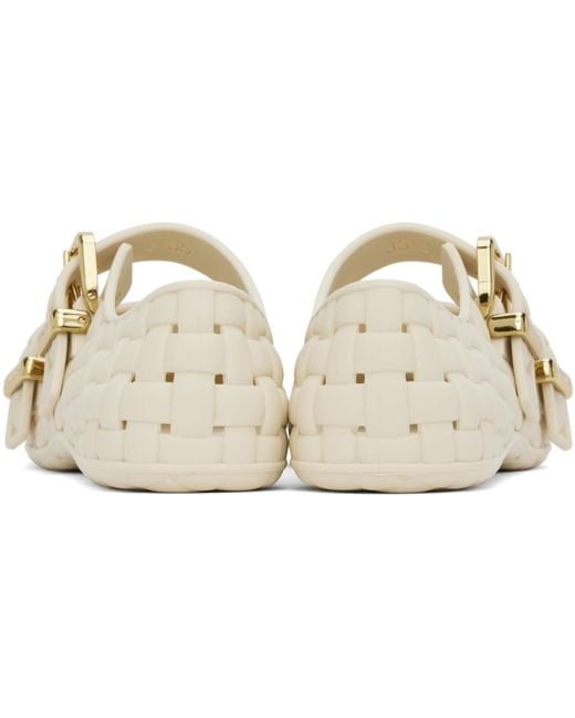 Bottega Veneta Black Off- Amy Mary-Jane Ballerina Flats