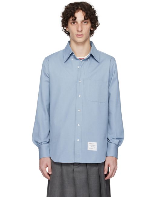 メンズ Thom Browne ブルー ストレートフィット デニムシャツ Blue