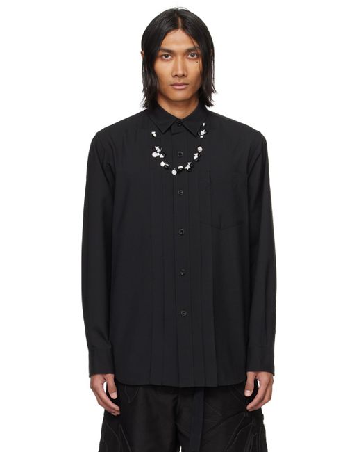 Sacai Black Suiting Shirt for men