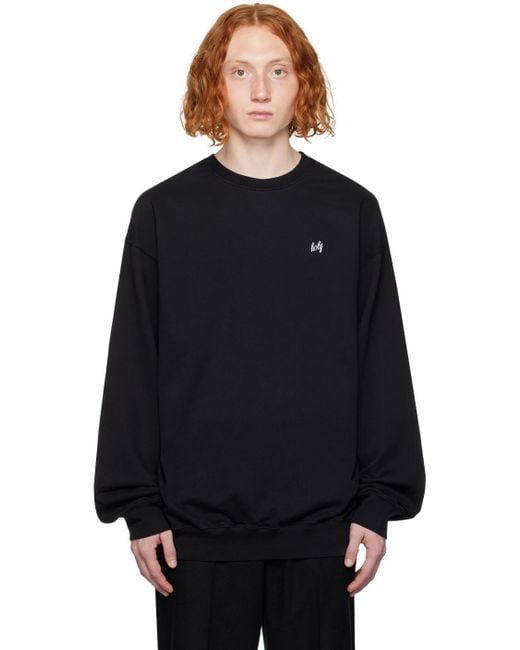 Ann Demeulemeester Black Embroidered Sweatshirt for men
