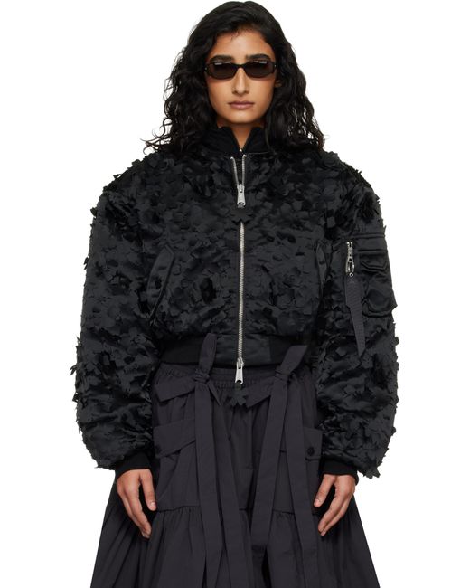 CECILIE BAHNSEN Black Alpha Industries X Ma-1 Bomber Jacket