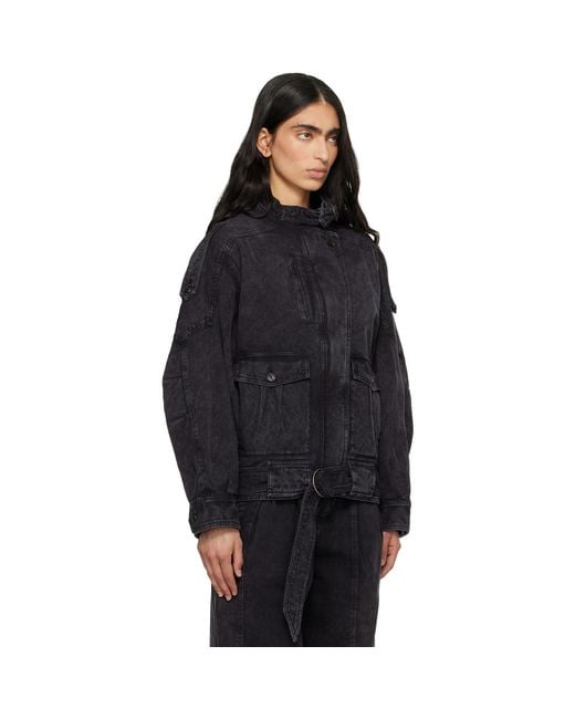 Isabel Marant Black Isalya Denim Jacket
