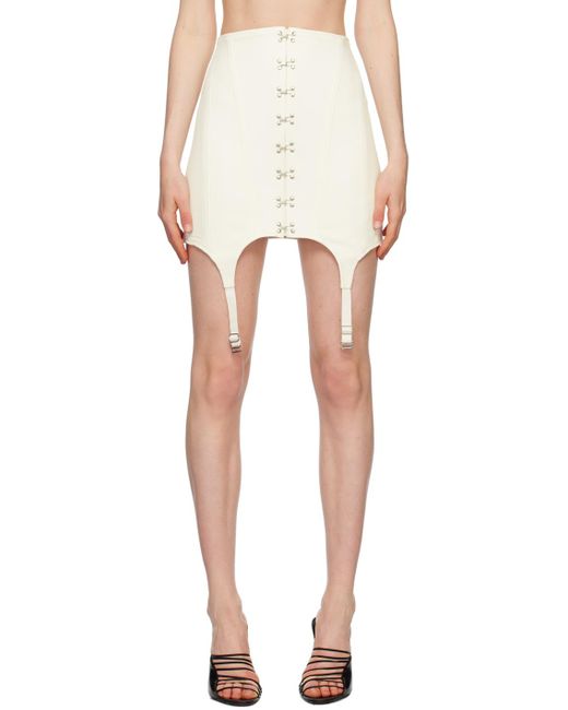 Dion Lee Off-white Corset Garter Miniskirt