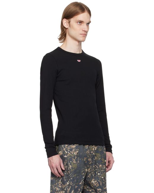 DIESEL Black D-Ribber-Ls-N T-Shirt for men