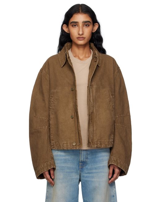 6397 Brown Tan Flight Jacket