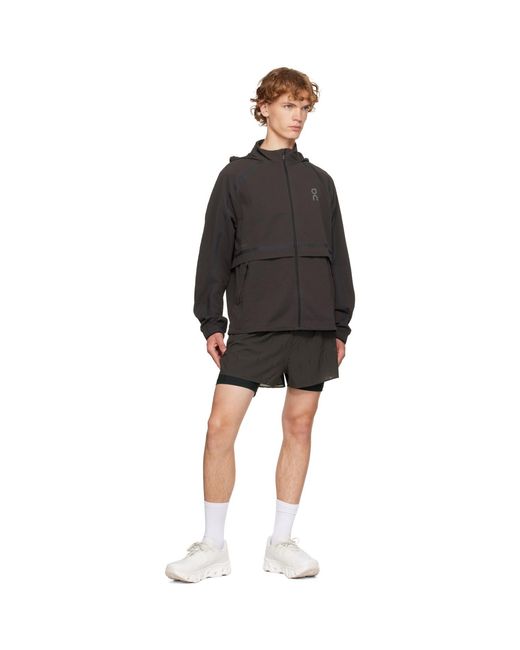 On Shoes Black Performance Volt Running Jacket for men