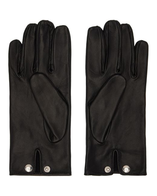 Ernest W. Baker Black Gloves for men