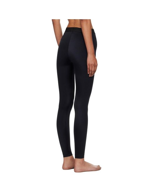 Tom Ford Black Form-Fitting Velour Leggings