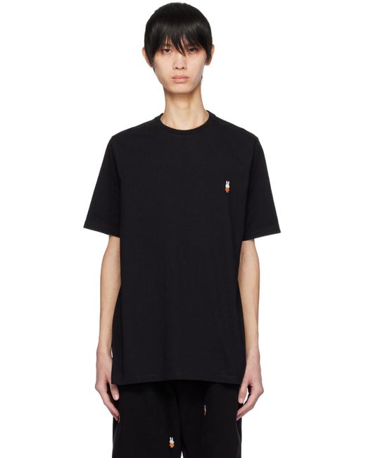 Pop Trading Co. Black Miffy Embroide T-shirt for men