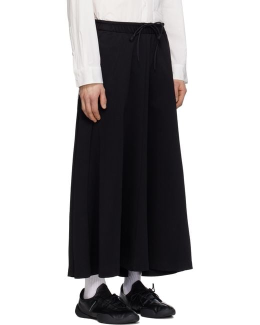 メンズ Y-3 ブラック 3-Stripe Track ミディアムスカート Black