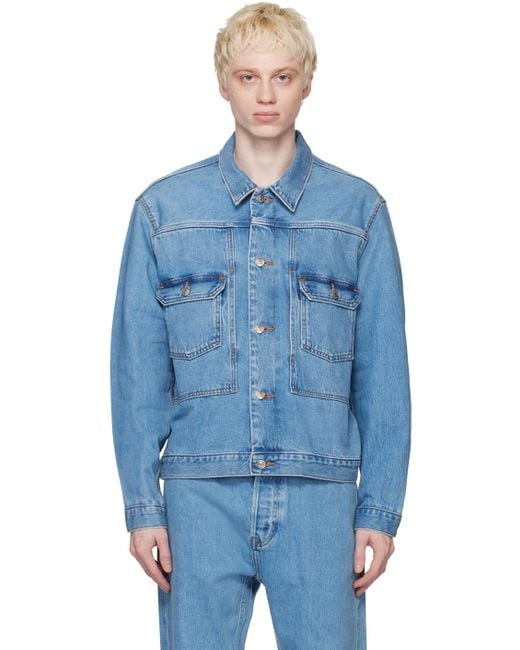 Calvin Klein Blue Utility Denim Jacket for men