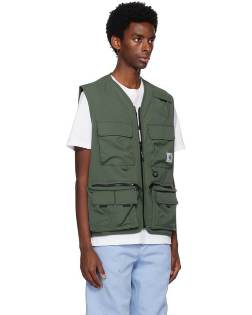Carhartt WIP Khaki Elmwood Vest in Green for Men | Lyst Canada