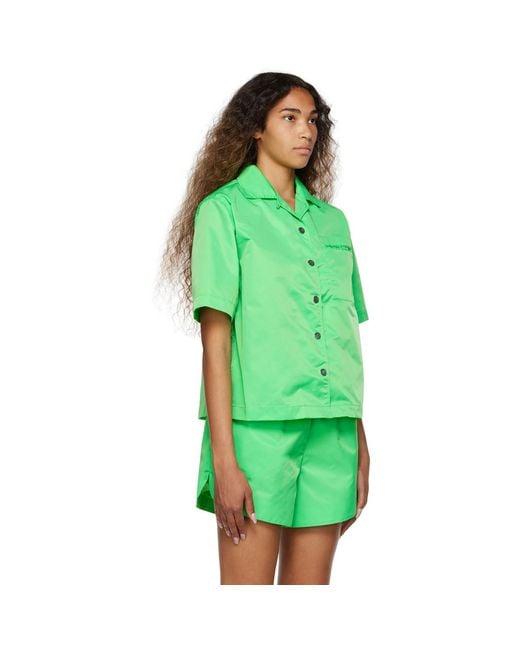 REMAIN Birger Christensen Green Storm Shirt