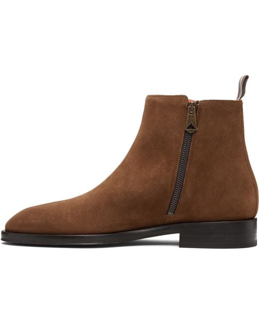 Paul Smith Brown Suede 'Bronson' Boots for men