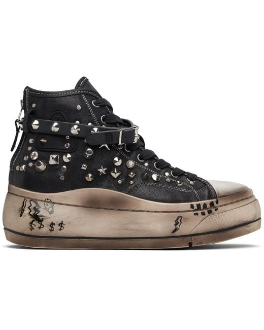 R13 Black Kurt High Top Sneakers